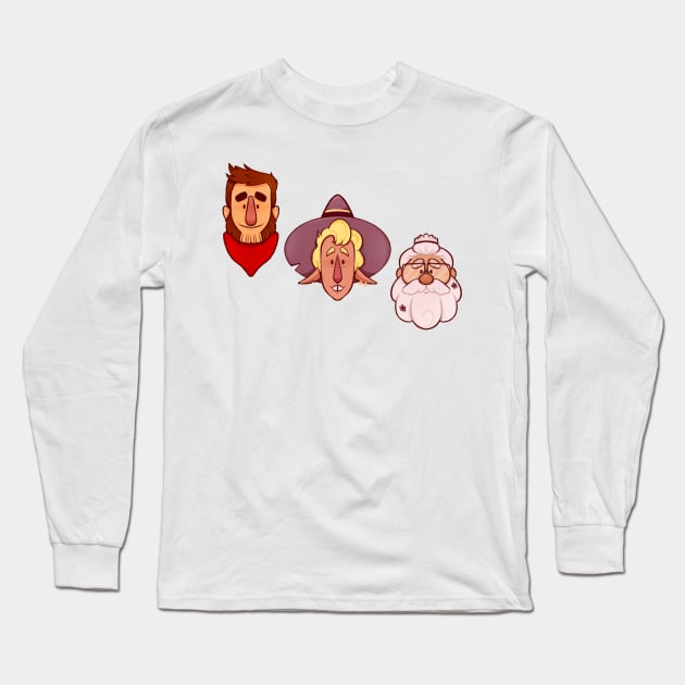 Tres Horny Boys Long Sleeve T-Shirt by Twkirky